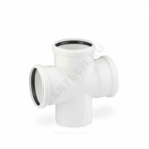 Крестовина PP-H 1-пл бел б/ш Дн90х90х90х87гр в/к Rehau 11237141001