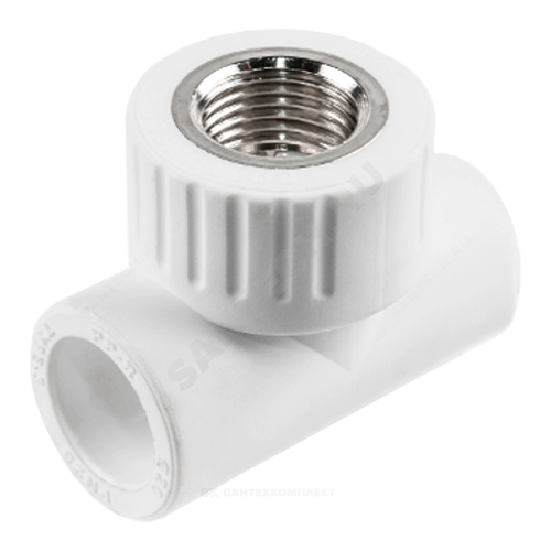 Тройник PP-R бел комб Дн20х1/2" ВР РосТурПласт 10743
