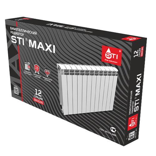 Радиатор BIMETAL STI MAXI 500/100 12 сек.