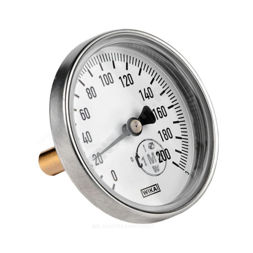 Термометр биметалл A50.10 200С Дк80 L=60 G1/2" осевой Wika 3905063 (36523028)