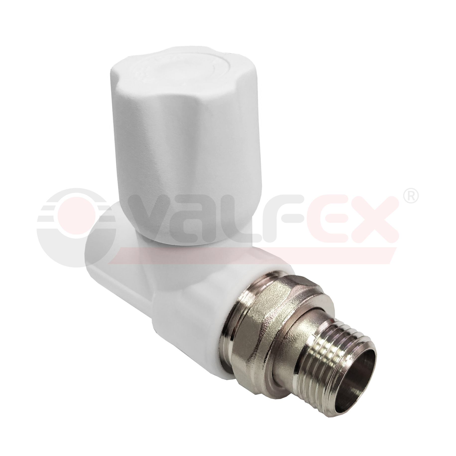 Вентиль для радиатора прямой 20х1/2" (60/15) (Valfex) БЕЛЫЙ "ВАЛФ-РУС"
