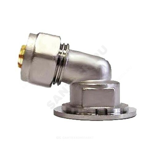 Угольник МП обж лат Дн16х1/2"х105гр ВР с крепл Aquasfera 7009-01