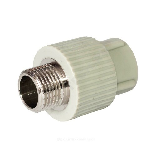 Муфта PP-R сер комб Дн20х1/2" НР РосТурПласт 10942