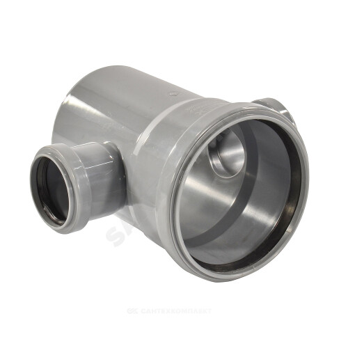 Крестовина PP-H 1-пл сер б/н Дн50х50х50х87гр в/к VALFEX 27205050