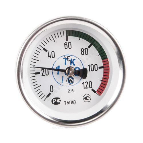 Термометр биметалл ТБП-Т 120С Дк100 L=50 G1/2" осевой НПО ЮМАС