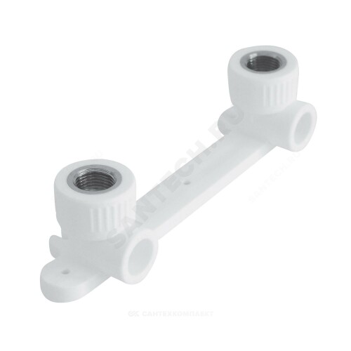 Планка PP-R бел монтаж Дн20х1/2" ВР Ру25 п/смесит РосТурПласт 10701