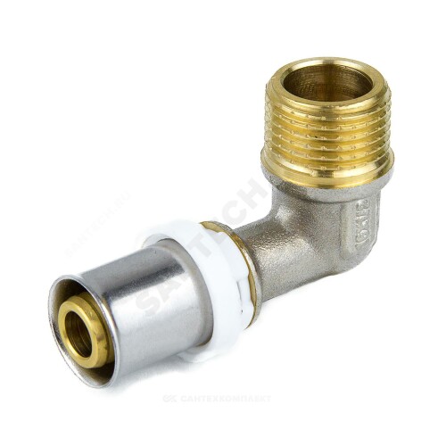 Угольник МП пресс лат Дн20х3/4"х90гр НР Aquasfera 8006-04