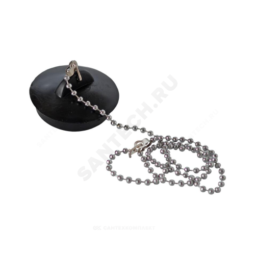 Пробка д/ванны резина с цепочкой Симтек 5-0002