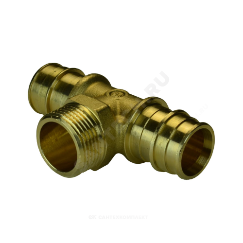 Тройник PE-X лат Дн16х1/2"х16 НР РОС