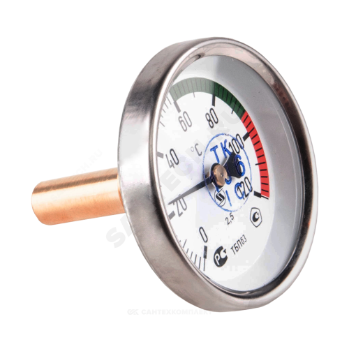 Термометр биметалл ТБП-Т 120С Дк63 L=50 G1/2" осевой ЗТП Минск
