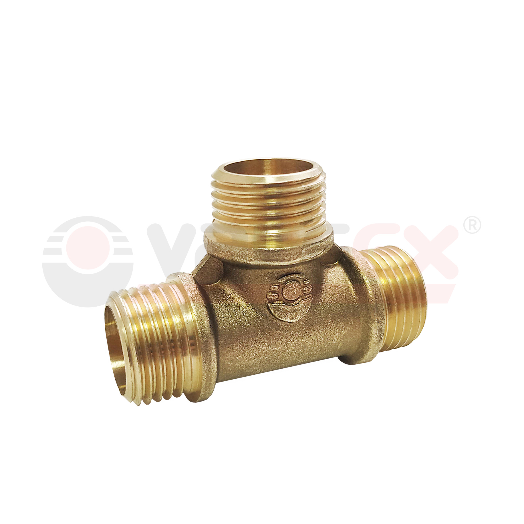 Тройник с наружной резьбой VALFEX НР 1/2"хНР 3/4"хНР 3/4" (70/10)