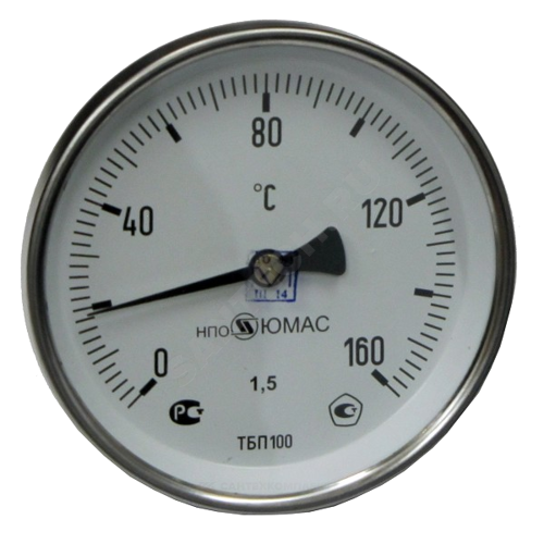 Термометр биметалл ТБП-Т 160С Дк63 L=50 G1/2" осевой НПО ЮМАС