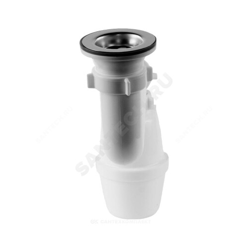 Сифон умыв/мойка бут 1 1/2"x40 со смещенным сливом нерж/сетка Орио К-4003