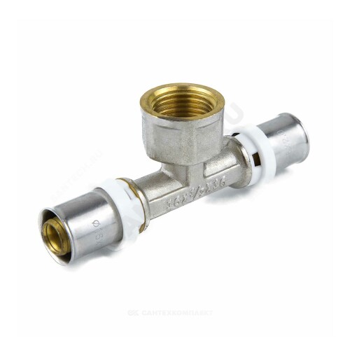 Тройник МП пресс лат Дн16х1/2"х16 ВР Aquasfera 8011-01