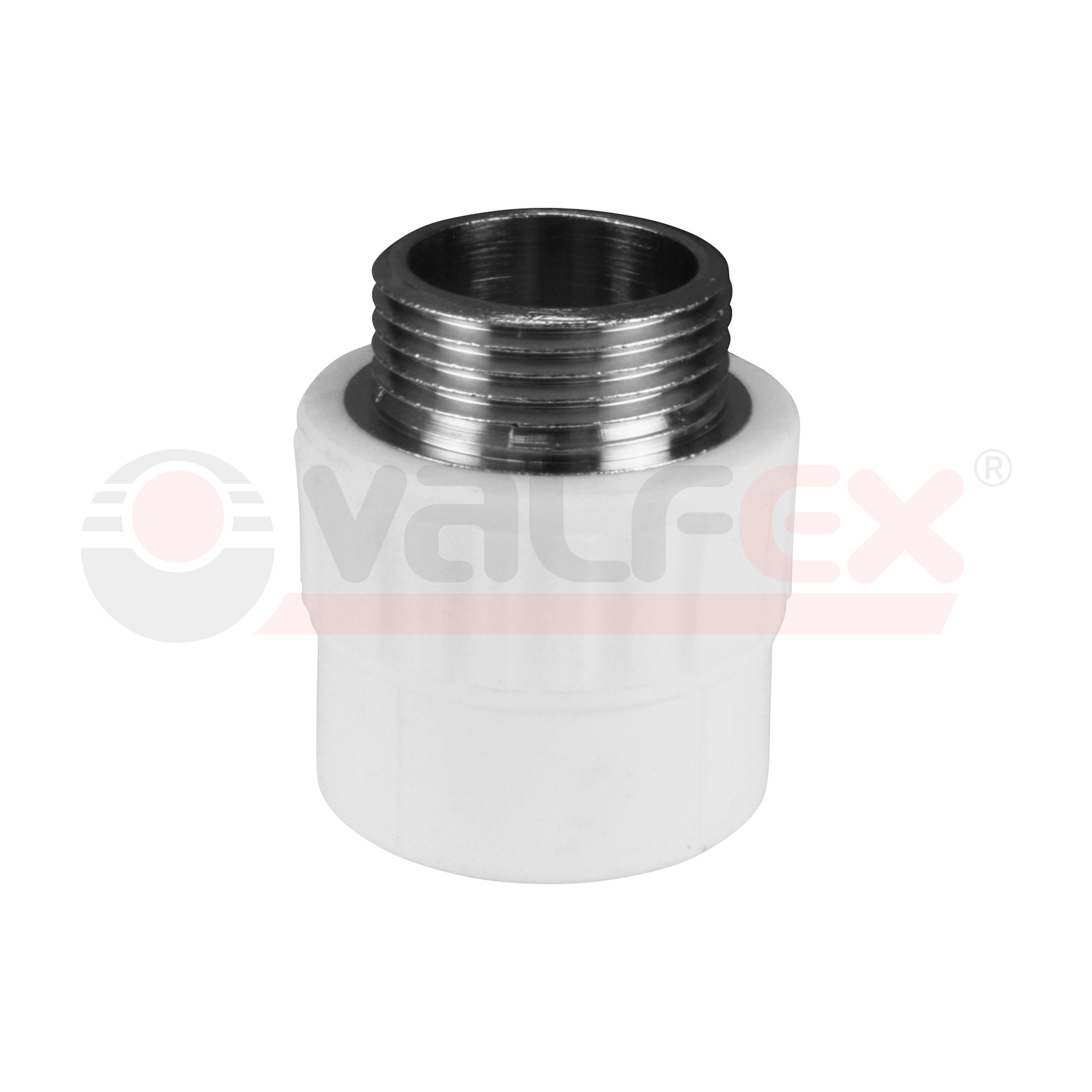 Муфта переходная с наружной резьбой  20 x 3/4" (100/25) (Valfex) БЕЛАЯ