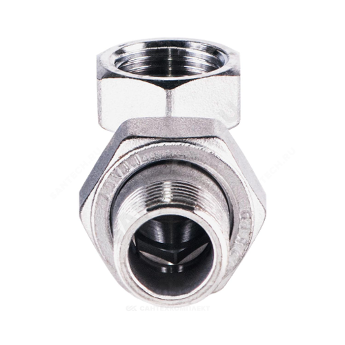 Соединитель лат американка Ду15 м/р угл хром Giacomini R19X003
