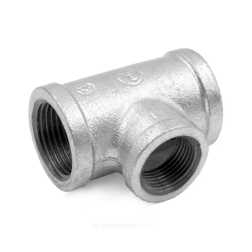 Тройник чуг перех оц Ду50х40 (2"х1 1/2") м/м Fittex PLUS