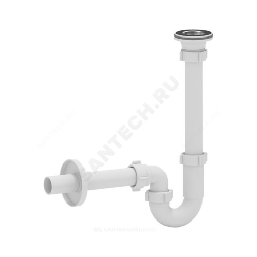 Сифон умыв труб 1 1/4"x32 прям/тр 32 нерж/сетка АНИ Пласт DB1003