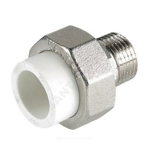 Муфта PP-R бел комб разъем Дн25х3/4" НР Valtec VTp.761.0.02505