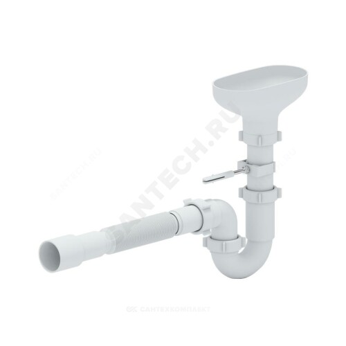 Сифон труб разрыв струи 1 1/2''x40 гофр 40х40/50 вып/воронка АНИ Пласт DR0115