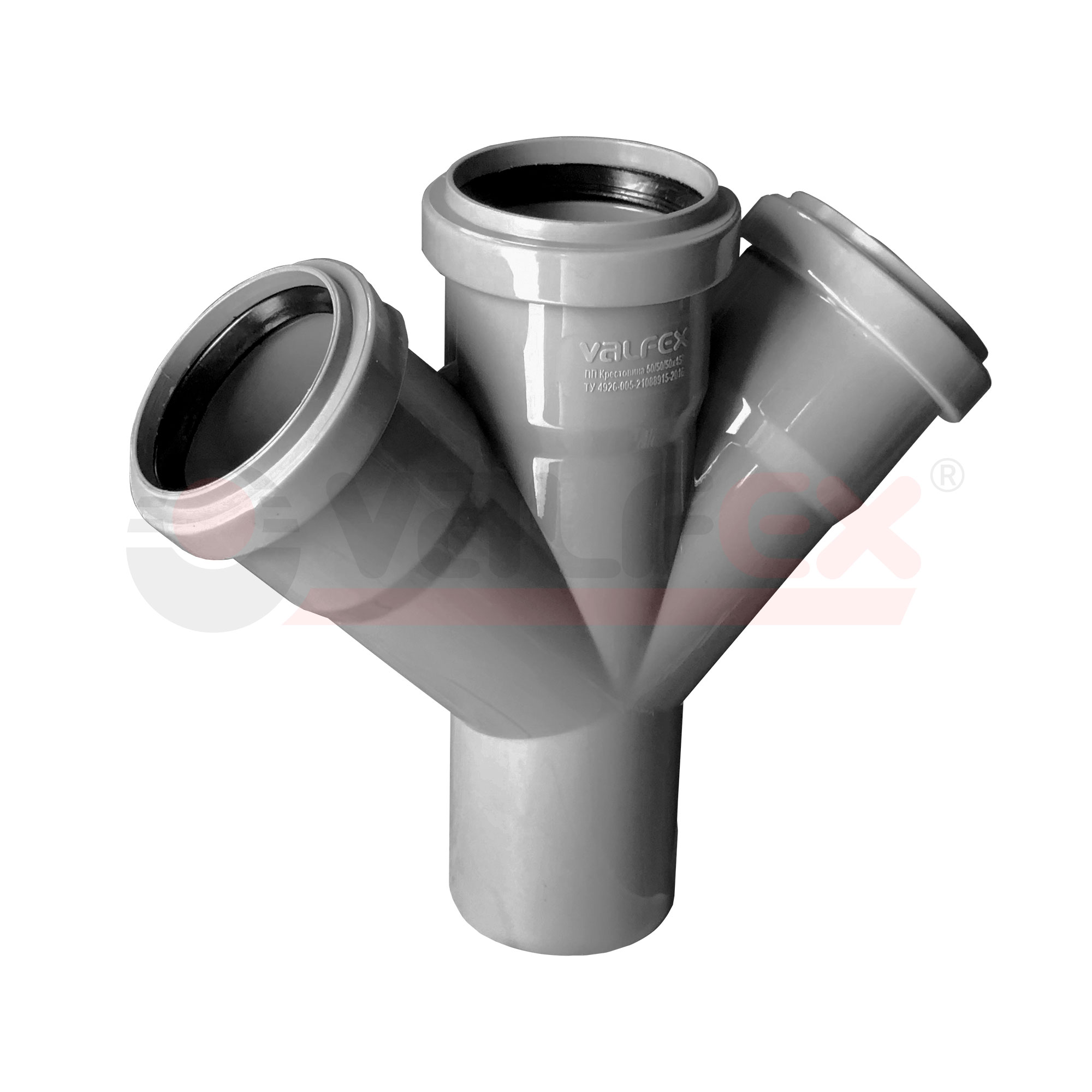 Крестовина 110/50/50х45° вн.канализ. (30) VALFEX