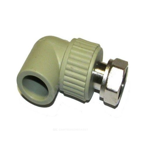 Угольник PP-R сер комб Дн20х1/2" нак/г VALFEX 10138020Г
