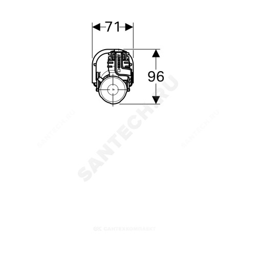 Арматура д/бачка налив н/под 3/8" Geberit тип 360 281.207.00.1