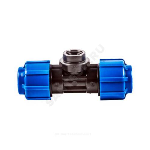 Тройник ПЭ компресс Дн25х1/2"х25 ВР ТПК-АКВА 52251225