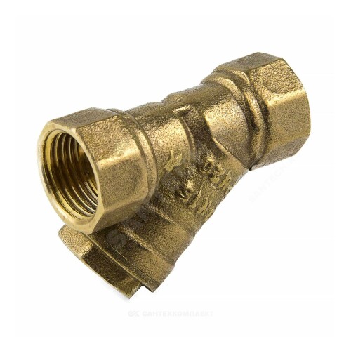 Фильтр Y-обр лат 4001 Ду50 Ру20 м/м 100C сл проб Aquasfera 4001-06