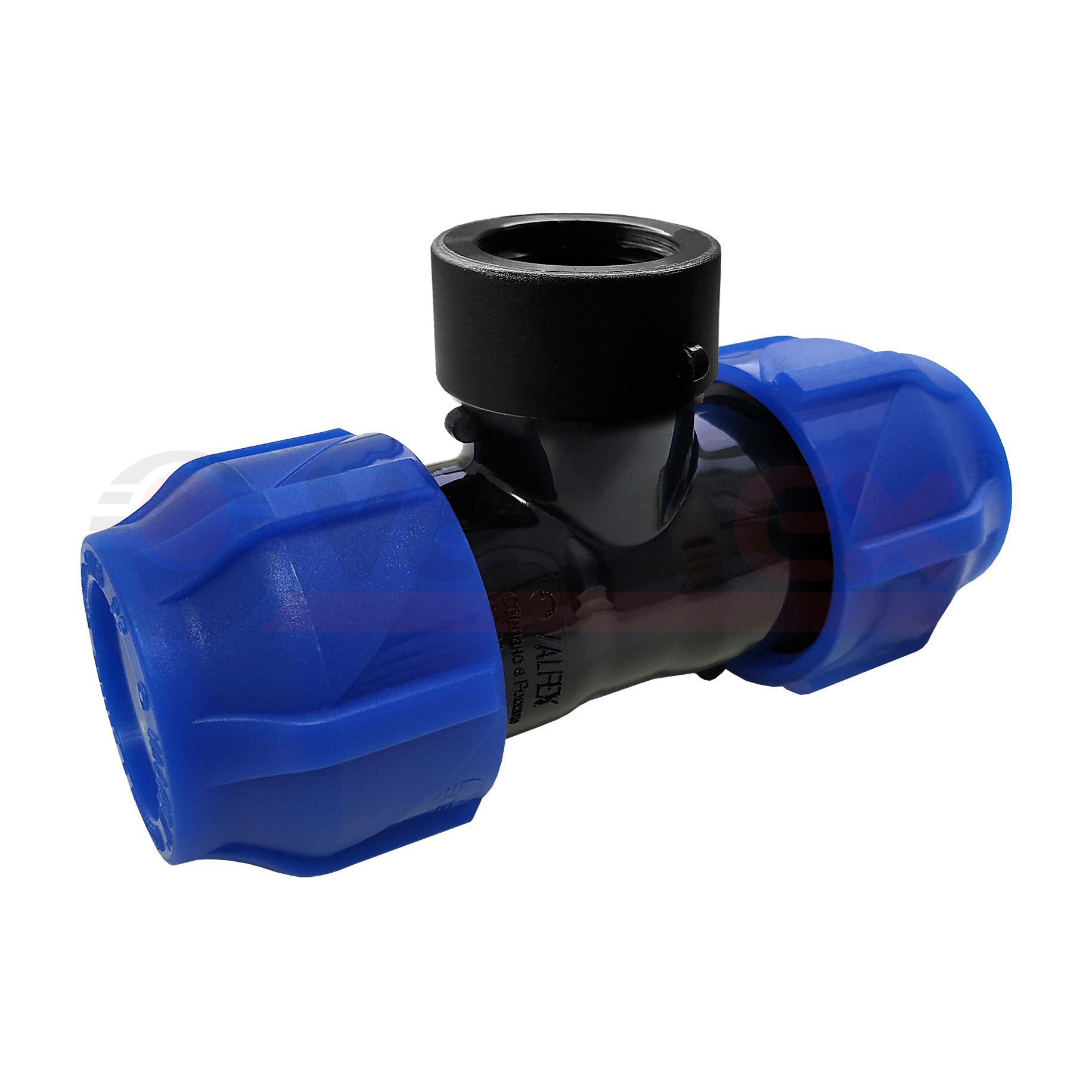 Тройник ПНД компр. переходной с внутренней резьбой 32-3/4"-32  (40/8) VALFEX
