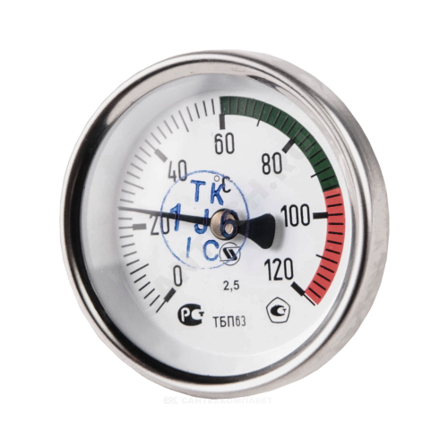 Термометр биметалл ТБП-Т 120С Дк63 L=50 G1/2" осевой ЗТП Минск