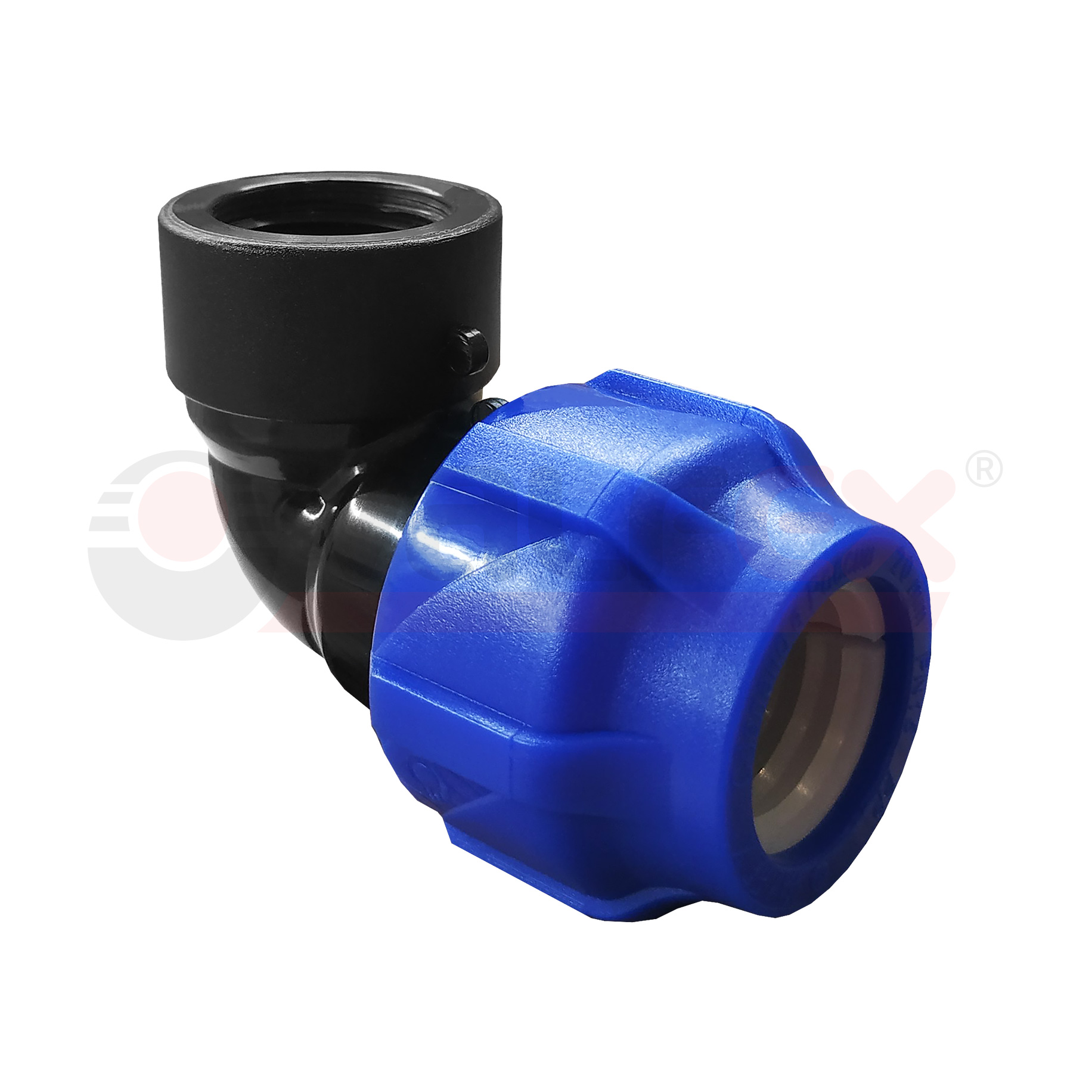 Отвод ПНД компрессионный с внутренней резьбой 32х1 1/4" (50/10) VALFEX