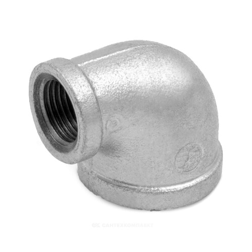 Угольник чуг перех оц Ду25х20 (1"х3/4") м/м Fittex PLUS