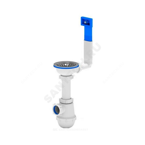 Сифон мойки бут ж/пер 3 1/2"x40 нерж/сетка АНИ Пласт A0145