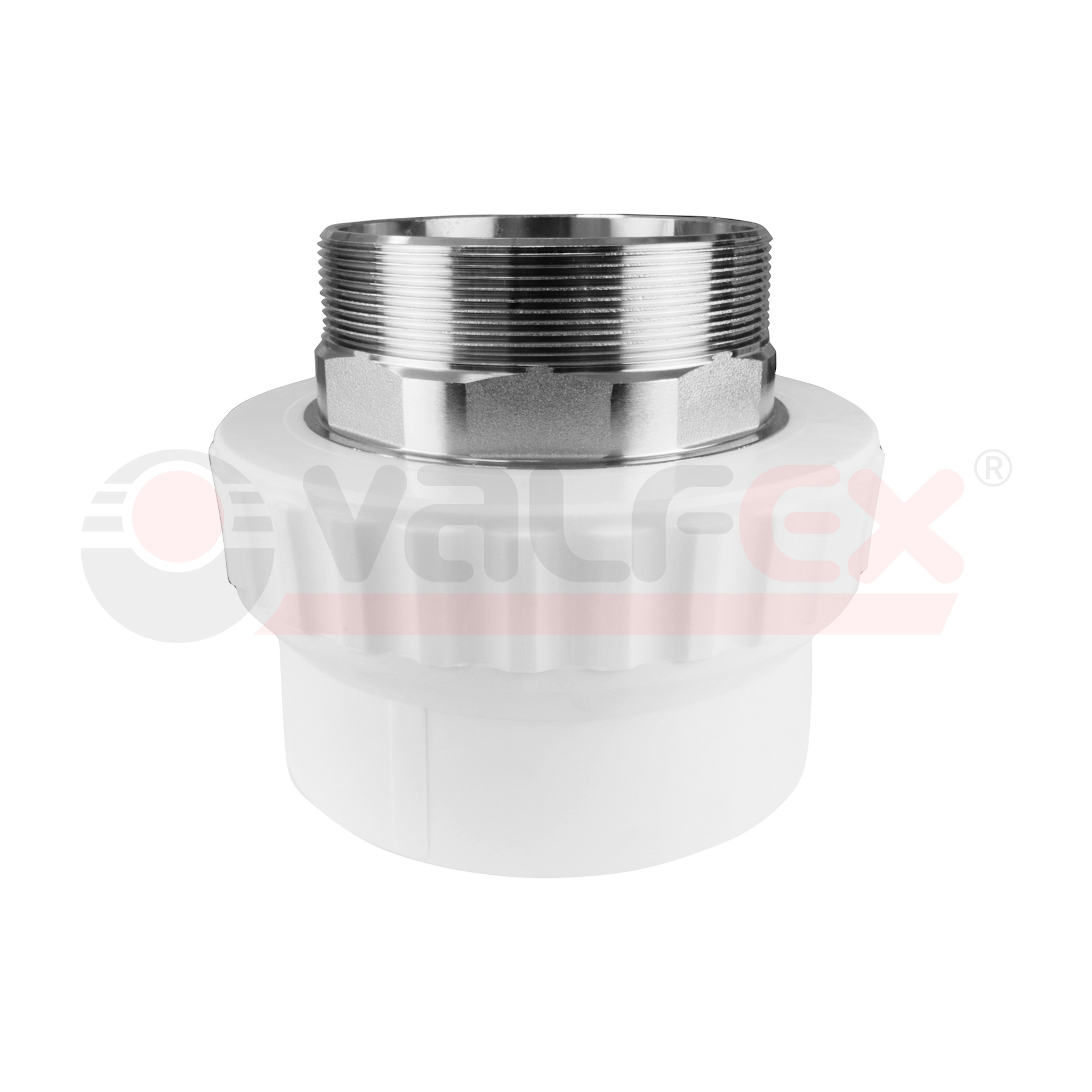 Муфта переходная с наружной резьбой 110 x 4" под ключ (2/1) (Valfex) БЕЛАЯ