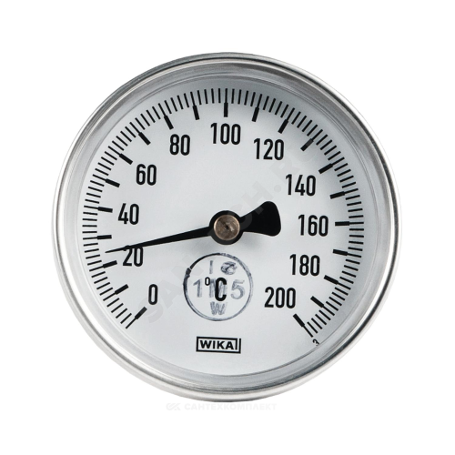 Термометр биметалл A50.10 200С Дк80 L=100 G1/2" осевой Wika 3905071 (36523029)