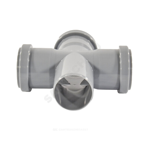 Крестовина PP-H 1-пл сер б/н Дн50х50х50х87гр в/к VALFEX 27205050