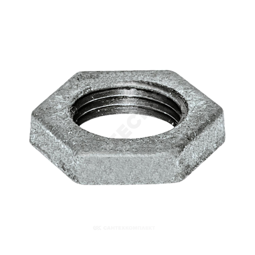 Контргайка чугунная оцинкованная Ду15 (1/2") Fittex
