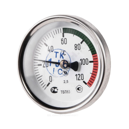 Термометр биметалл ТБП-Т 120С Дк100 L=50 G1/2" осевой ЗТП Минск