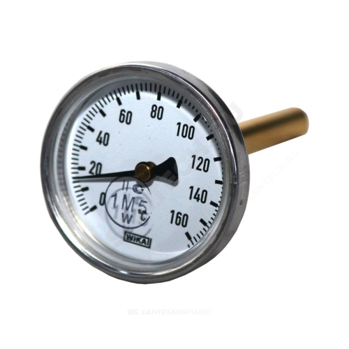 Термометр биметалл A50.10 160С Дк63 L=60 G1/2" осевой Wika 36523012