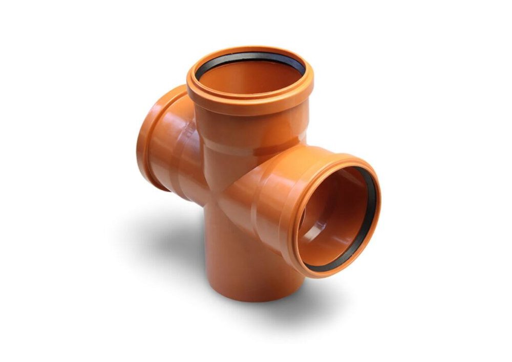 Крестовина для наружной канализации, 110х110х110 мм, 87,5° (15) VALFEX