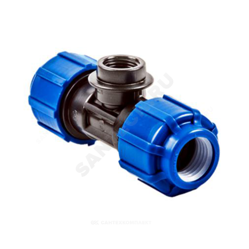Тройник ПЭ компресс Дн25х1/2"х25 ВР ТПК-АКВА 52251225