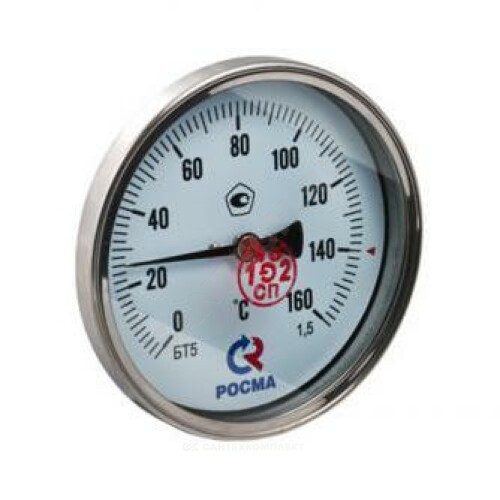 Термометр биметалл БТ-41.211 160С Дк80 L=64 G1/2" осевой Росма 00000002472