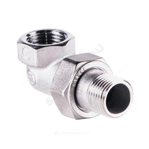 Соединитель лат американка Ду15 м/р угл хром Giacomini R19X003