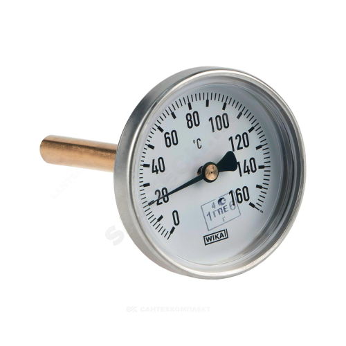 Термометр биметалл A50.10 160С Дк80 L=60 G1/2" осевой Wika 36759338