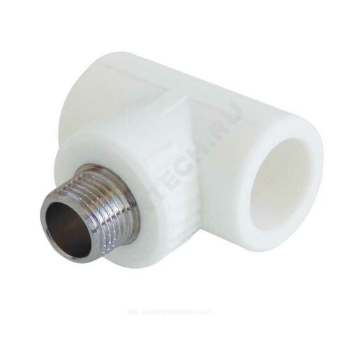 Тройник PP-R бел комб Дн32х3/4" НР РосТурПласт 10759