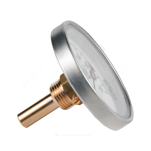 Термометр биметалл A50.10 200С Дк80 L=100 G1/2" осевой Wika 3905071 (36523029)
