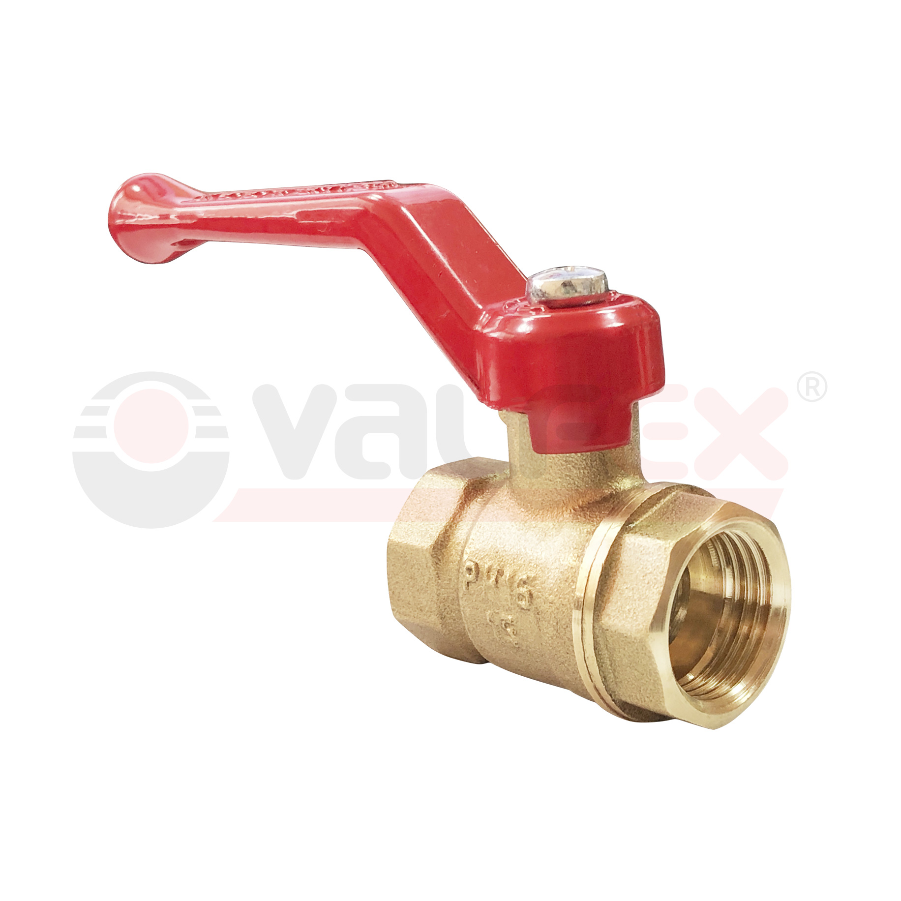 Кран шаровой латунный OPTIMA для ВОДЫ  3/4" ВР/ВР ручка-рычаг, VALFEX 11Б27фт1М (72/18)