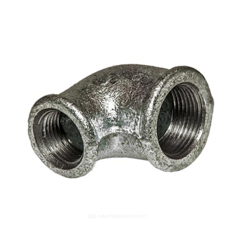 Угольник чуг перех оц Ду20х15 (3/4"х1/2") м/м Fittex