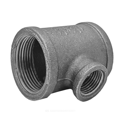 Тройник чуг перех Ду50х40 (2"х1 1/2") м/м Fittex PLUS